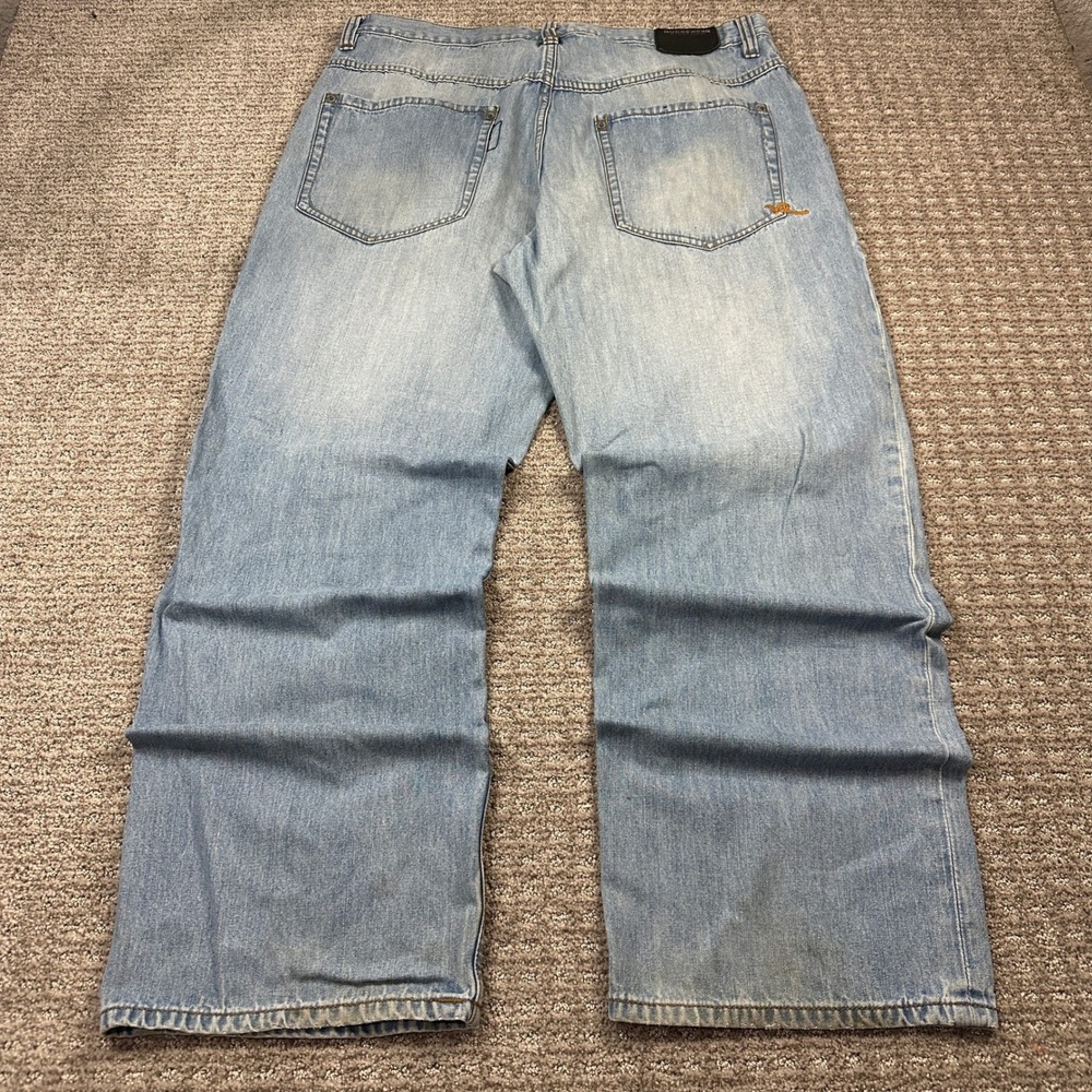 Y2K Rocawear Baggy Jeans Mens 38 Light Wash Denim Y2K Streetwear Wide Leg Pants